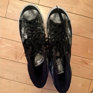 Nike Black and Gray High-Top Sneakers